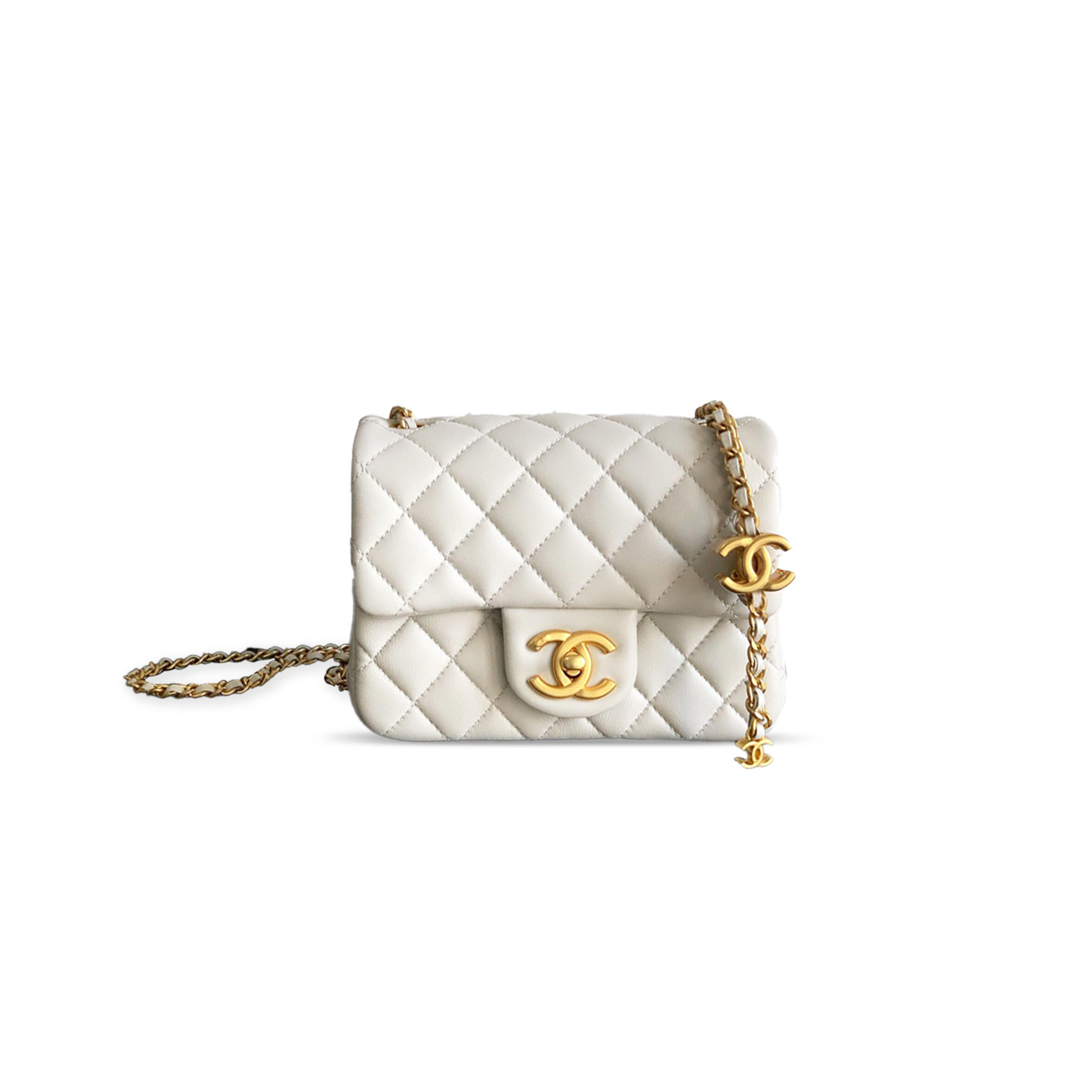 CHANEL MASTER FLAP BAG SHINY LANBSKIN 255319 (18*13.5*7cm)